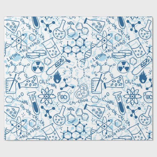 Chemische Schulstruktur Geschenkpapier (Flach)