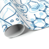 Chemische Schulstruktur Geschenkpapier (Rolleneckpunkt)