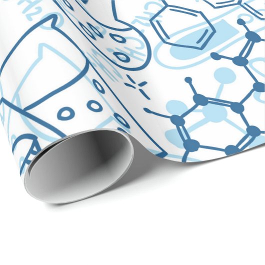 Chemische Schulstruktur Geschenkpapier (Rolleneckpunkt)