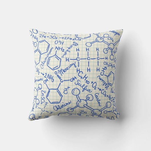Chemische Schulstruktur Kissen (Rückseite)