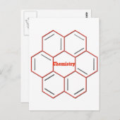 Chemische Struktur in der Chemie Postkarte (Vorne/Hinten)