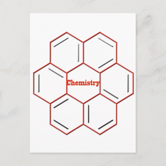 Chemische Struktur in der Chemie Postkarte (Vorderseite)