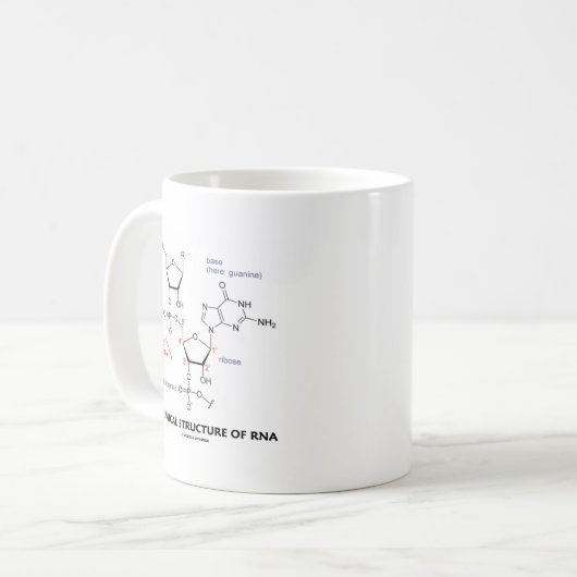 Chemische Struktur von RNS (molekulare Struktur) Kaffeetasse (Vorderseite Links)