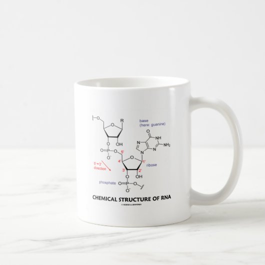 Chemische Struktur von RNS (molekulare Struktur) Kaffeetasse (Rechts)