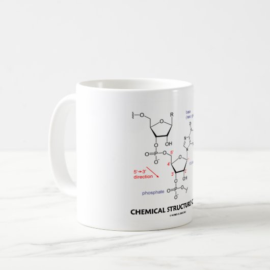 Chemische Struktur von RNS (molekulare Struktur) Kaffeetasse (Vorderseite Links)