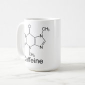 Chemische Tasse von Koffein (Vorderseite Links)