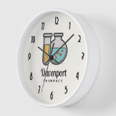 Chemische Teströhre und Beaker-Geschäft Uhr (Winkel)