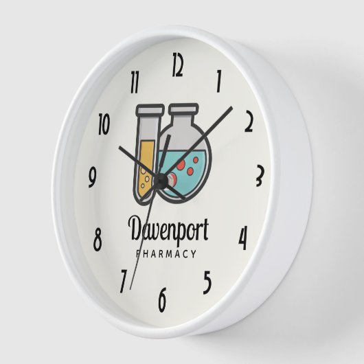 Chemische Teströhre und Beaker-Geschäft Uhr (Winkel)