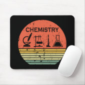 Chemische Vintage Retrostreifen-Muster Mousepad (Mit Mouse)