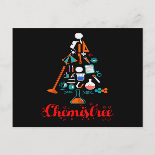 Chemische Weihnachten, Funny Science T-Shirt Postkarte (Vorderseite)