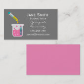 Chemische Wissenschaft Tutor rosa Flüssigkeit Visitenkarte (Vorne/Hinten)