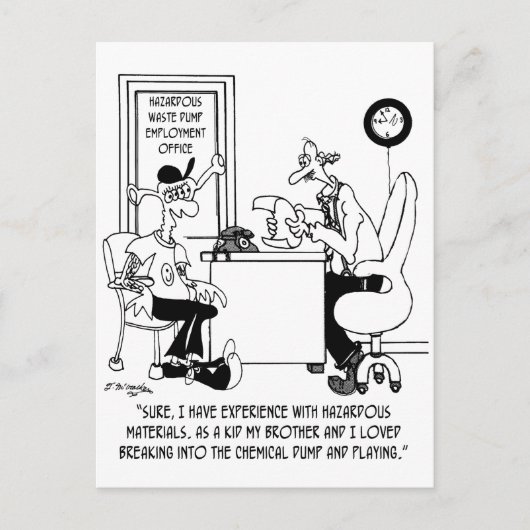 Chemischer Cartoon 8791 Postkarte (Vorderseite)