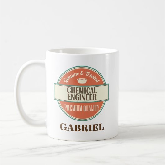 Chemischer Ingenieur-personalisiertes Kaffeetasse (Links)