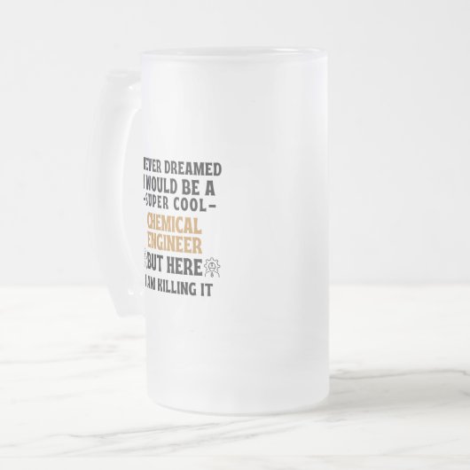 CHEMISCHER INGINELER MATTGLAS BIERGLAS (Vorderseite Links)