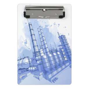 Chemischer Pflanzen- u. Watercolorhintergrund Mini Klemmbrett