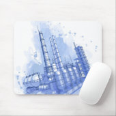 Chemischer Pflanzen- u. Watercolorhintergrund Mousepad (Mit Mouse)