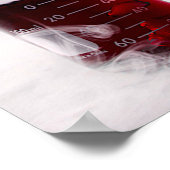 Chemisches Becherrot, Rauchposter Poster (Ecke)