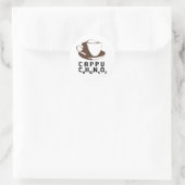 Chemisches Cappuccino Runder Aufkleber (Tasche)