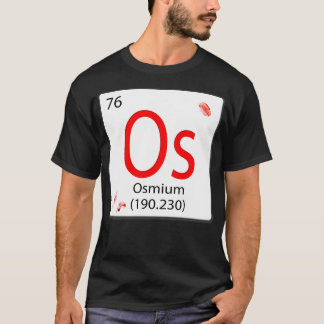 Chemisches Element in Os Osmium Os Osmium mit Flos T-Shirt