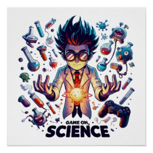 Chemisches Konfektions-Spiel, Wissenschaftsthema Poster