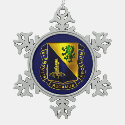 Chemisches Korps Schneeflocken Zinn-Ornament (Vorderseite)