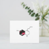 Chemisches Molekül mit Weltraumsicht Postkarte (Stehend Vorderseite)