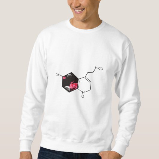 Chemisches Molekül mit Weltraumsicht Sweatshirt (Vorderseite)