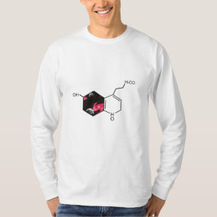 Chemisches Molekül mit Weltraumsicht T-Shirt