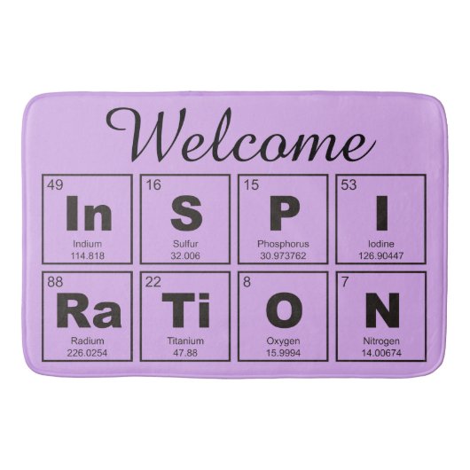 Chemisches Periodensystem der Elemente: InSPIRaTiO Badematte (Vorderseite)