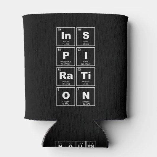 Chemisches Periodensystem der Elemente: InSPIRaTiO Dosenkühler (Rückseite)