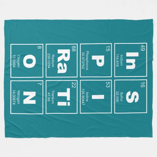 Chemisches Periodensystem der Elemente: InSPIRaTiO Fleecedecke (Vorderseite (Horizontal))
