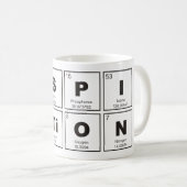 Chemisches Periodensystem der Elemente: InSPIRaTiO Kaffeetasse (VorderseiteRechts)