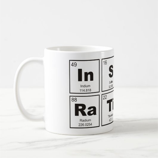 Chemisches Periodensystem der Elemente: InSPIRaTiO Kaffeetasse (Links)