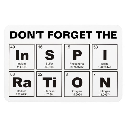 Chemisches Periodensystem der Elemente: InSPIRaTiO Magnet (Horizontal)