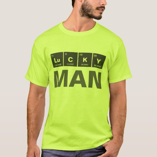 Chemisches Periodensystem der Elemente: LuCKY T-Shirt (Vorderseite)