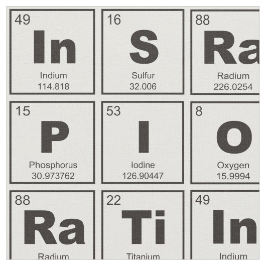 Chemisches Periodensystem der Elemente: Stoff (Nahaufnahme)