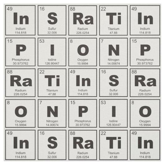 Chemisches Periodensystem der Elemente: Stoff (Muster)