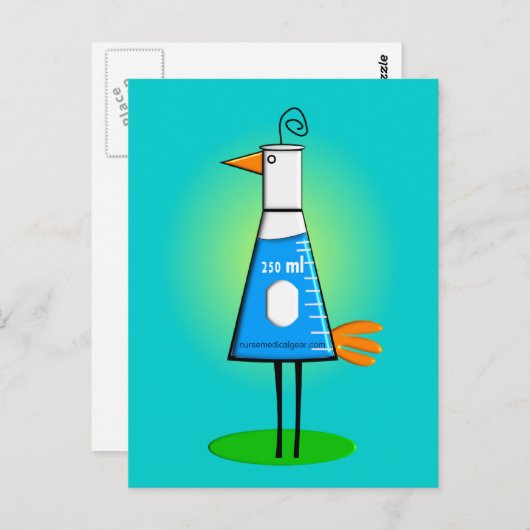 Chemist "Beeker Bird" Geschenke Postkarte (Vorne/Hinten)