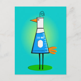 Chemist "Beeker Bird" Geschenke Postkarte
