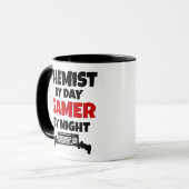 Chemist by Day Gamer by Night Tasse (Vorderseite Links)