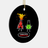 Chemist Chemie Labrador Chemie Sie sind überreagie Keramik Ornament (Rechts)