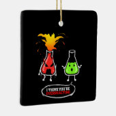 Chemist Chemie Labrador Chemie Sie sind überreagie Keramikornament (Rechts)