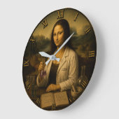 Chemist Funny Mona Lisa Chemistry Lab Gift Große Wanduhr (Winkel)