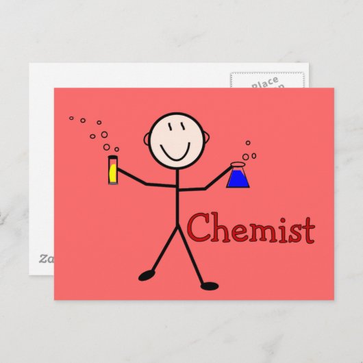 Chemist gibt Person mit Teströhren, die an der Spi Postkarte (Vorne/Hinten)