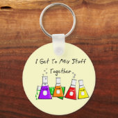 Chemist "I get to Mix Stuck Together" lustige Gesc Schlüsselanhänger (Vorderseite)