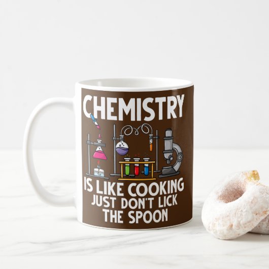 Chemist Labrador Experimente für Chemielehrer  Kaffeetasse (Mit Donut)
