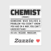 Chemist Noun Science Lover Labrador Techniker Funn Aufkleber (Blatt)