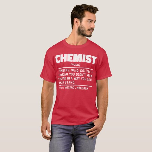 Chemist Noun Science Lover Labrador Techniker Funn T-Shirt (Vorne ganz)