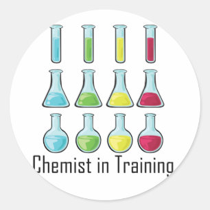 Chemist Student Chemie Kind Runder Aufkleber
