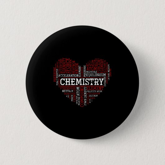 Chemist Valentines Day Gift Science Chemistry Button (Vorderseite)